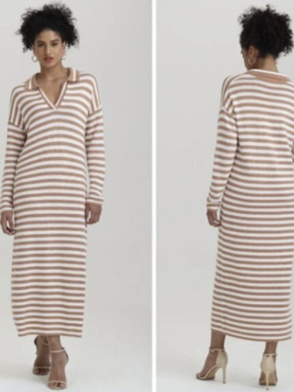 525 America Striped Polo Dress - Size M